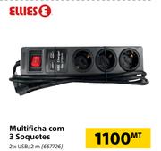 Ellies Multificha Com 3 Soquetes