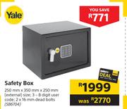 Yale Safety Box-250mm x 350mm x 250mm