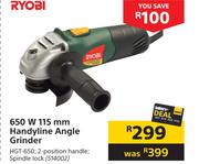 Ryobi 650W 115mm Handyline Angle Grinder