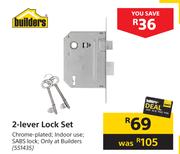 Builders 2 Lever Lock Set