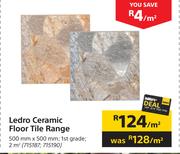 Ledro Ceramic Floor Tile Range-500mm x 500mm Per Sqm