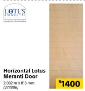Lotus Horizontal Meranti Door 2.032m x 813mm