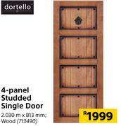 Dortello 4 panel Studded Single Door