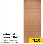 Horizontal Grooved Door