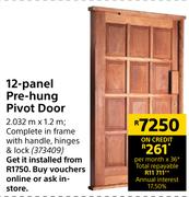 12 Panel Pre-Hung Pivot Door