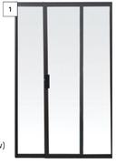 Bronze Aluminium Sliding Door-2.1m (h) x 1.8m (w)