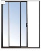 Bronze Aluminium Sliding Door-2.1m (h) x 2.4m (w)