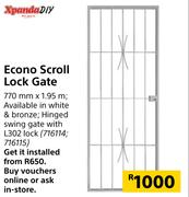 Xpanda Econo Scroll Lock Gate-770mm x 1.95m