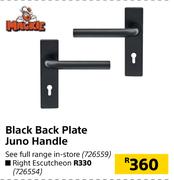 Mackie Black Back Plate Juno Handle