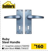 Builders Ruby Steel Handle Satin Black