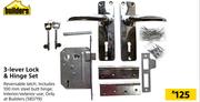 Builders 3 Lever Lock & Hinge Set