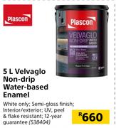 Plascon 5L Velvaglo Non Drip Water Based Enamel