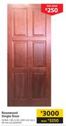 Rosewood Single Door 1.96m (h) x 825mm (w) x 44mm (d) SA16A