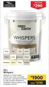 Fired Earth 20Ltr Whispers