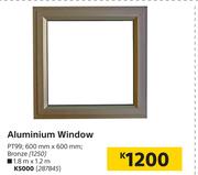 Aluminium Window Bronze 600mm x 600mm PT99 