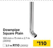 Downpipe Square Plain 100mm x 75mm x 2.7m