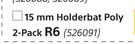 15mm Holderbat Poly 2-Pack