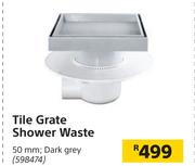 Tile Grate Shower Waste 50mm