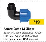 Astore Comp M Elbow 20mm x 1/2 x 90D