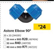 Astore Elbow 90 Degree 40mm 