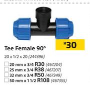 Tee Female 90 Degree 20 x 1/2 x 20