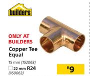 Copper Tee Equal 15mm