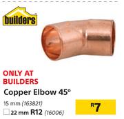 Copper Elbow 45 Degree 15mm