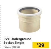 PVC Undeground Socket Single 110mm