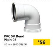 PVC SV Bend Plain 95 110mm, SB40