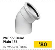 PVC SV Bend Plain 135 110mm, SB48