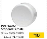 PVC Waste Stopend Female 50mm, WA500