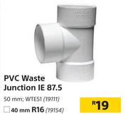 PVC Waste Junction IE 87.5 40mm