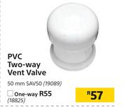 PVC One-Way Vent Valve 50mm