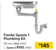 Franke Spazio 2 Plumbing Kit 110mm x SB48