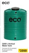 Eco 2200Ltr Vertical Water Tank