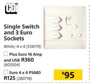 CBI Single Switch Euro 4 x 4 PS680