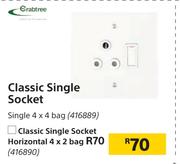 Crabtree Classic Single Socket Horizontal 4 x 2 Bag