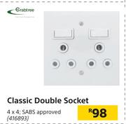 Crabtree Classic Double Socket 4 x 4