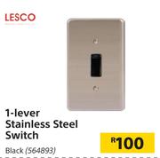 Lesco 1-Lever Stainless Steel Switch Black