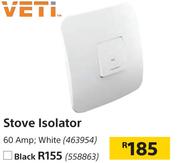 Veti Stove Isolator 60 Amp, Black
