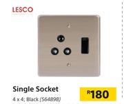 Lesco Single Socket Black-4 x 4