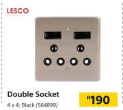 Lesco Double Socket Black-4 x 4