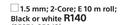 Aberdare Surfix Black Or White 1.5mm, 2 Core, E 10m Roll
