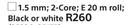 Aberdare Surfix Black Or White 1.5mm, 2 Core, E 20m Roll
