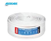 Aberdare Flat Twin Earth Wire White-2.5mm x 30m Roll
