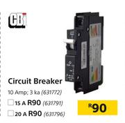 CBI Circuit Breaker 15 AMP, 3KA