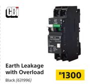 CBI Earth Leakage With Overload Black