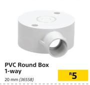 PVC Round Box 1 Way 20mm