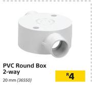 PVC Round Box 2 Way 20mm
