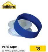 Builders PTFE Tape 50mm, 2 Pack
